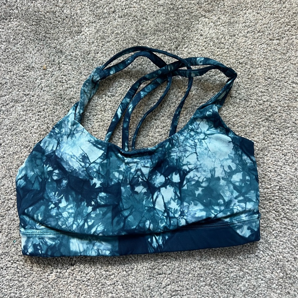 Lululemon Energy Bra Blue Shibori